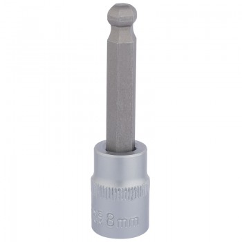 Ball End Hexagonal Socket Bits, 3/8” Sq. Dr., 8mm Ball End Hexagonal Socket Bits, 3/8” Sq. Dr., 8mm