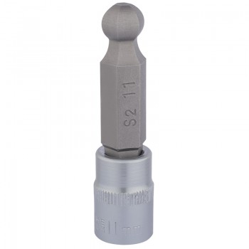 Ball End Hexagonal Socket Bits, 3/8” Sq. Dr., 11mm Ball End Hexagonal Socket Bits, 3/8” Sq. Dr., 11mm