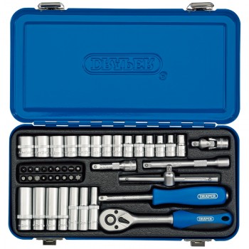 Metric Socket Set in Metal Case, 1/4” Sq. Dr. (45 Piece) Metric Socket Set in Metal Case, 1/4” Sq. Dr. (45 Piece)
