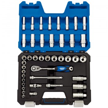 Metric Socket Set, 3/8” Sq. Dr. (42 Piece) Metric Socket Set, 3/8” Sq. Dr. (42 Piece)