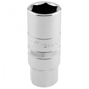 12mm Thread 6 Point Spark Plug Socket, 1/2” Sq. Dr., 18mm 12mm Thread 6 Point Spark Plug Socket, 1/2” Sq. Dr., 18mm