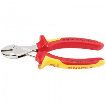 Knipex 73 06 160SB VDE ’ x CUT’ High Leverage Diagonal Side Cutters Knipex 73 06 160SB VDE ’ x CUT’ High Leverage Diagonal Side Cutters