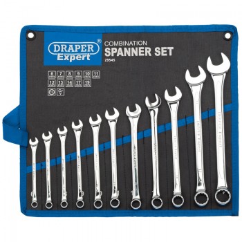 Draper Expert HI-TORQ® Metric Combination Spanner Set (11 Piece) Draper Expert HI-TORQ® Metric Combination Spanner Set (11 Piece)