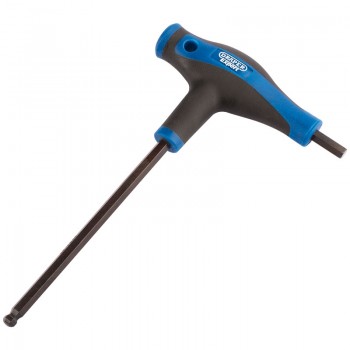 Soft Grip &rsquo;T&rsquo; Handle Hexagon and Ball End Key, 5.0mm