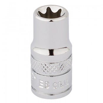 Draper TX-STAR® Socket, 1/4” Sq. Dr., E8 Draper TX-STAR® Socket, 1/4” Sq. Dr., E8