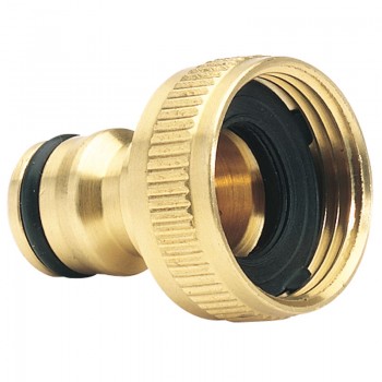 Brass Garden Hose Tap Connector, 3/4&rdquo;