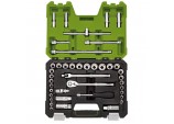 Draper Expert MM/AF Combined Socket Set, 3/8” Sq. Dr., Green (41 Piece)