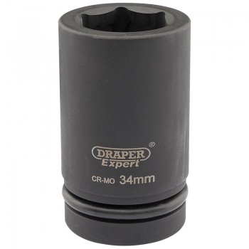 Expert HI-TORQ® 6 Point Deep Impact Socket, 1” Sq. Dr., 34mm Expert HI-TORQ® 6 Point Deep Impact Socket, 1” Sq. Dr., 34mm