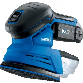 D20 20V Tri-Base Detail Sander, 1 x 2.0Ah Battery, 1 x Charger D20 20V Tri-Base Detail Sander, 1 x 2.0Ah Battery, 1 x Charger