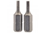 Hexagonal Insert Bit, 2.5mm, 1/4&rdquo; Hex, 25mm Long (Pack of 2)