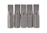 Plain Slot Insert Bit, 6mm, 1/4&rdquo; Hex, 25mm Long (Pack of 5)
