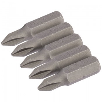 Cross Slot Insert Bit, 1/4” Hex, 25mm Long, No.1 (Pack of 5) Cross Slot Insert Bit, 1/4” Hex, 25mm Long, No.1 (Pack of 5)