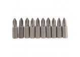 Cross Slot Insert Bit, 1/4” Hex, 25mm Long, No.1 (Pack of 10)