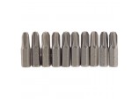 Cross Slot Insert Bit, 1/4” Hex, 25mm Long, No.3 (Pack of 10)