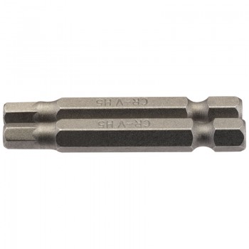 Hexagonal Insert Bit, 5mm, 1/4&rdquo; Hex, 50mm Long (Pack of 2)