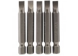 Plain Slot Insert Bit, 5.5mm, 1/4&rdquo; Hex, 50mm Long (Pack of 5)