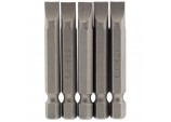 Plain Slot Insert Bit, 6.5mm, 1/4&rdquo; Hex, 50mm Long (Pack of 5)