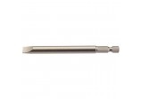 Plain Slot Insert Bit, 8mm, 1/4&rdquo; Hex, 100mm Long (Pack of 1)