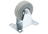 Fixed Plate Fixing Rubber Castor, 50mm Diameter, S.W.L. 50kg