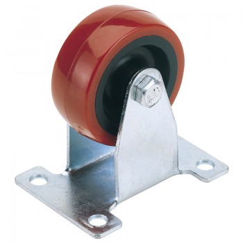 Fixed Plate Fixing Polyurethane Wheel, 50mm Diameter, S.W.L. 75kg Fixed Plate Fixing Polyurethane Wheel, 50mm Diameter, S.W.L. 75kg