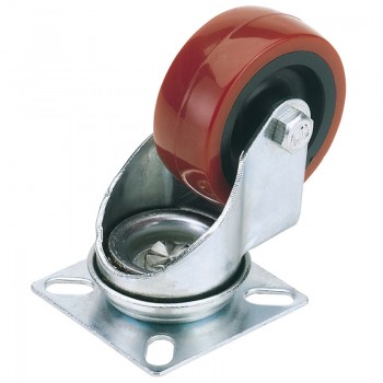Swivel Plate Fixing Polyurethane Wheel, 75mm Diameter, S.W.L. 70kg Swivel Plate Fixing Polyurethane Wheel, 75mm Diameter, S.W.L. 70kg