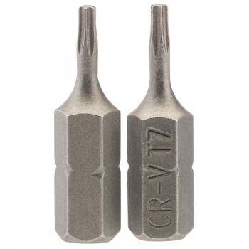 Draper TX-STAR® Insert Bit, 1/4” Hex, 25mm Long, T7 (Pack of 2) Draper TX-STAR® Insert Bit, 1/4” Hex, 25mm Long, T7 (Pack of 2)