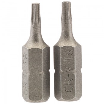Draper TX-STAR® Insert Bit, 1/4” Hex, 25mm Long, T9 (Pack of 2) Draper TX-STAR® Insert Bit, 1/4” Hex, 25mm Long, T9 (Pack of 2)