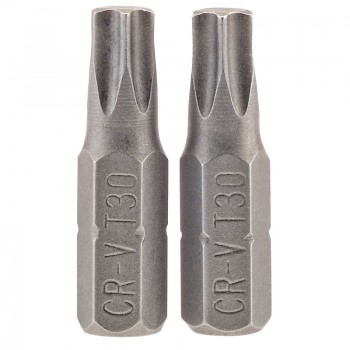 Draper TX-STAR® Insert Bit, 1/4” Hex, 25mm Long, T30 (Pack of 2) Draper TX-STAR® Insert Bit, 1/4” Hex, 25mm Long, T30 (Pack of 2)