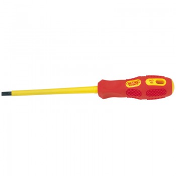 VDE Approved Fully Insulated Plain Slot Screwdriver, 5.5 x 125mm (Sold Loose) VDE Approved Fully Insulated Plain Slot Screwdriver, 5.5 x 125mm (Sold Loose)