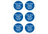 Fire Door Keep Locked&rsquo; Mandatory Sign (Pack of 6)