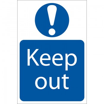 Keep Out&rsquo; Mandatory Sign, 200 x 300mm