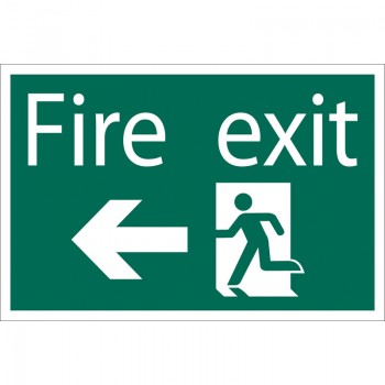 Fire Exit Arrow Left&rsquo; Safety Sign