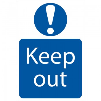 Keep Out&rsquo; Mandatory Sign, 400 x 600mm