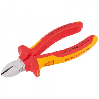 Knipex 70 06 140 SBE Fully Insulated Diagonal Side Cutter, 140mm Knipex 70 06 140 SBE Fully Insulated Diagonal Side Cutter, 140mm