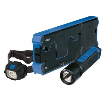 Wireless/USB Rechargeable Torch Kit with Dual Charging Pad