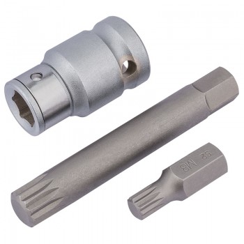 Spline Bit Set, 1/2” Sq. Dr. (3 Piece) Spline Bit Set, 1/2” Sq. Dr. (3 Piece)