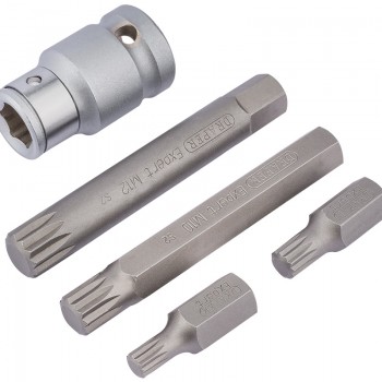 Spline Bit Set, 1/2” Sq. Dr. (5 Piece) Spline Bit Set, 1/2” Sq. Dr. (5 Piece)