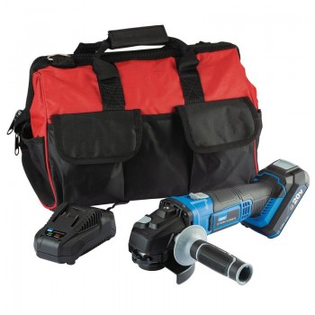 Draper Storm Force® 20V Cordless Angle Grinder Kit, 115mm Draper Storm Force® 20V Cordless Angle Grinder Kit, 115mm