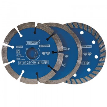 Diamond Blade Set, 115mm (3 Piece) Diamond Blade Set, 115mm (3 Piece)
