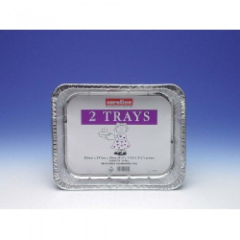 Foil Tray 2 Pack - 236mm x 297mm x 59mm Foil Tray 2 Pack - 236mm x 297mm x 59mm