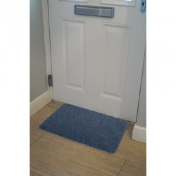 Basic Ribbed Indoor Doormat 40 x 60cm - Blue