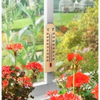 Wooden Thermometer - 8&rsquo;&rsquo; (20cm)