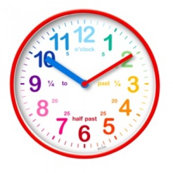 Wickford Kids Time Teach Clock 20cm - Red