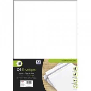 C4 White Envelopes - Pack 15