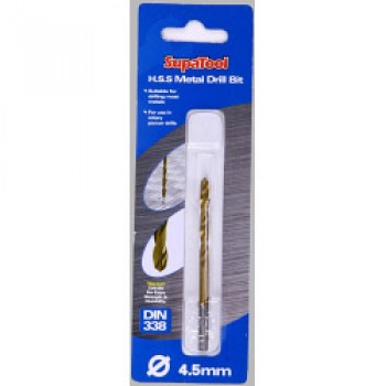 Titanium Coated HSS Drill Bits - 4.5x80mm