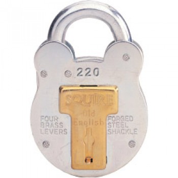 4-Lever Galvanised Steel - Old English Padlock - 38mm