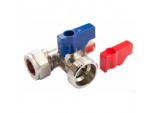 Tee Valve (Hot/Cold) - 15mm x 15mm x 3/4 BSP