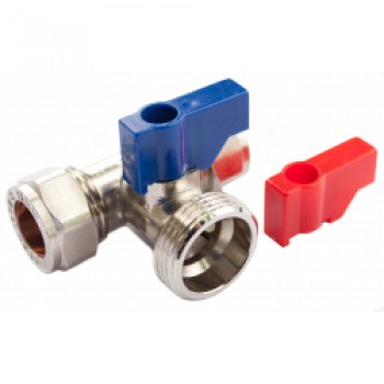 Tee Valve (Hot/Cold) - 15mm x 15mm x 3/4 BSP