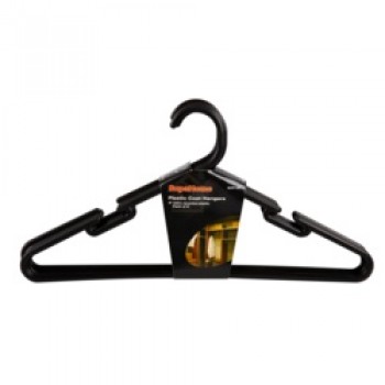 Plastic Coat Hangers - Black